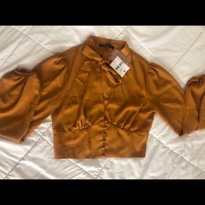 Forever 21 mustard blouse